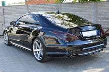 Laden Sie das Bild in den Galerie-Viewer, Maxton Design Heck Ansatz Flaps Diffusor passend für MERCEDES CLS C218 AMG LINE schwarz Hochglanz