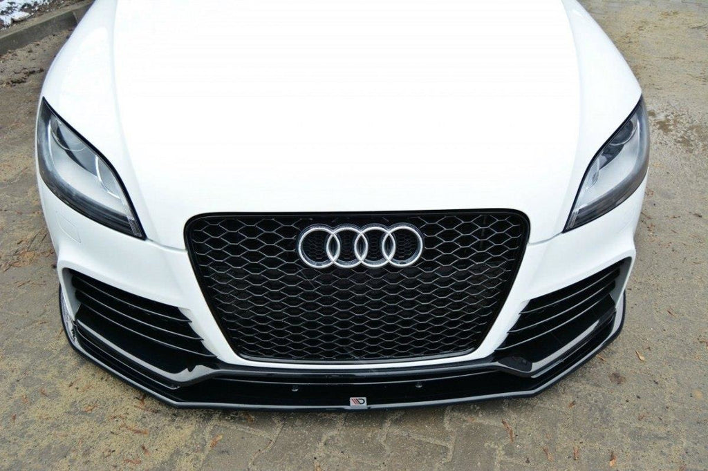 Maxton Design Front Ansatz passend für V.1 Audi TT RS 8J schwarz Hochglanz