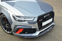 Laden Sie das Bild in den Galerie-Viewer, Maxton Design Front Ansatz passend für V.2 Audi RS6 C7 / C7 FL schwarz Hochglanz
