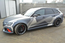 Laden Sie das Bild in den Galerie-Viewer, Maxton Design Seitenschweller Ansatz passend für Audi RS6 C7 / C7 FL schwarz Hochglanz