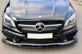 Maxton Design Front Ansatz passend für v.2 MERCEDES CLA 45 AMG C117 (vor Facelift) schwarz Hochglanz