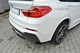 Maxton Design Heck Ansatz Flaps Diffusor passend für BMW X4 M Paket schwarz Hochglanz