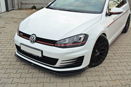 Maxton Design Front Ansatz passend für V.2 VW Golf 7 GTI  schwarz Hochglanz
