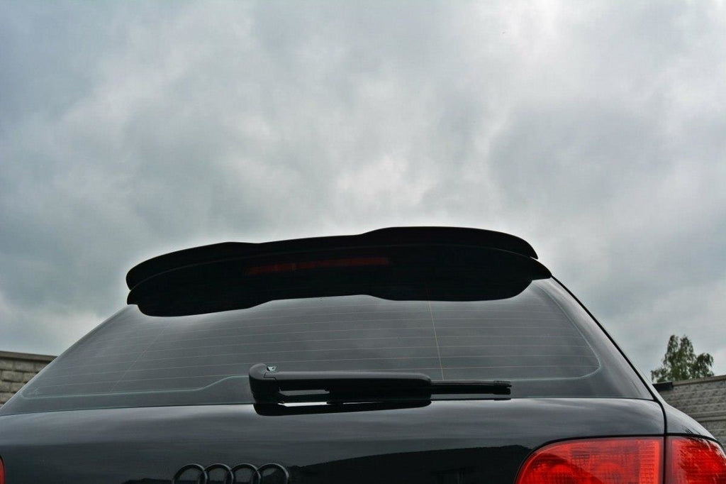 Maxton Design Spoiler CAP passend für Audi S4 / A4 S-Line B7 Avant schwarz Hochglanz