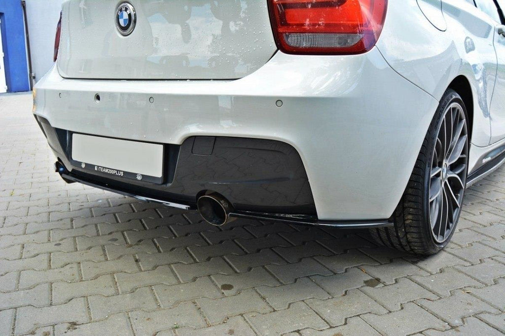 Maxton Design Mittlerer Diffusor Heck Ansatz passend für BMW 1er F20/F21 M-Power  schwarz Hochglanz