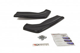 Maxton Design Heck Ansatz Flaps Diffusor passend für V.1 Ford Focus ST Mk2 FL schwarz Hochglanz