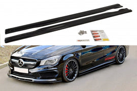 Maxton Design Seitenschweller Ansatz passend für MERCEDES CLA 45 AMG C117/A45 AMG W176 (vor Facelift) schwarz Hochglanz