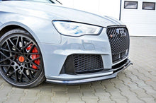 Laden Sie das Bild in den Galerie-Viewer, Maxton Design Front Ansatz passend für V.1 Audi RS3 8V Sportback schwarz Hochglanz