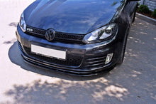 Laden Sie das Bild in den Galerie-Viewer, Maxton Design Front Ansatz passend für VER.2 VW GOLF 6 GTI schwarz Hochglanz