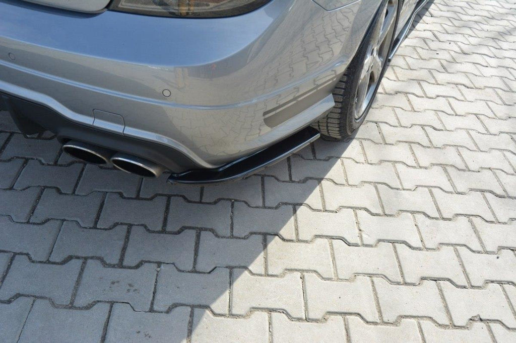 Maxton Design Heck Ansatz Flaps Diffusor passend für Mercedes C W204 63 AMG/AMG-Line schwarz Hochglanz