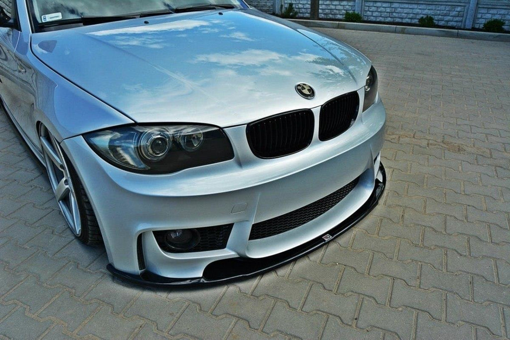 Maxton Design Front Ansatz passend für BMW 1er E87 M-Design schwarz Hochglanz