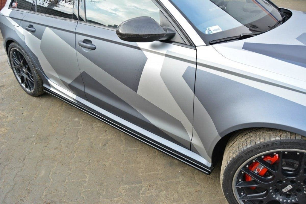 Maxton Design Seitenschweller Ansatz passend für Audi RS6 C7 / C7 FL schwarz Hochglanz