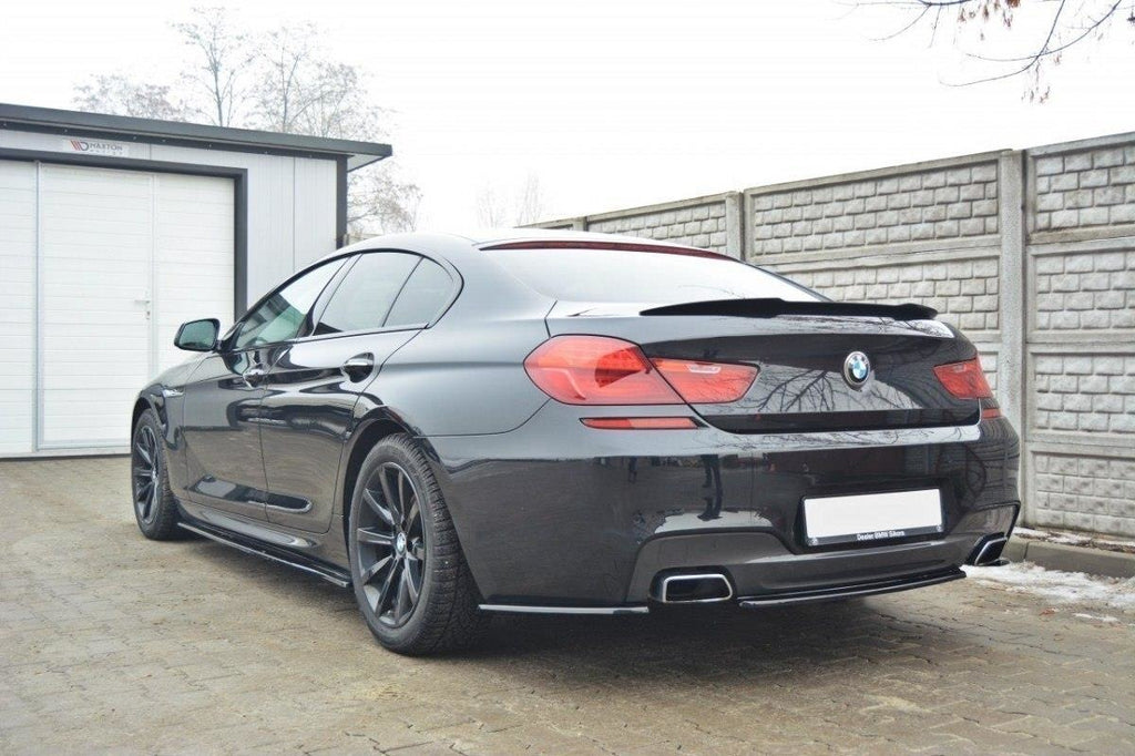 Maxton Design Mittlerer Diffusor Heck Ansatz passend für BMW 6er Gran Coupe M Paket  schwarz Hochglanz