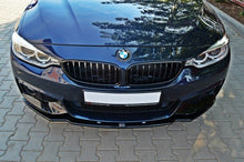 Laden Sie das Bild in den Galerie-Viewer, Maxton Design Front Ansatz passend für v.1 BMW 4er F32 M Paket schwarz Hochglanz