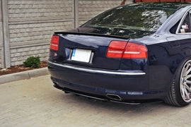 Maxton Design Heck Ansatz Flaps Diffusor passend für Audi A8 W12 D3 schwarz Hochglanz