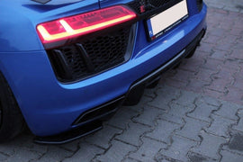 Maxton Design Heck Ansatz Flaps Diffusor passend für Audi R8 Mk.2 schwarz Hochglanz