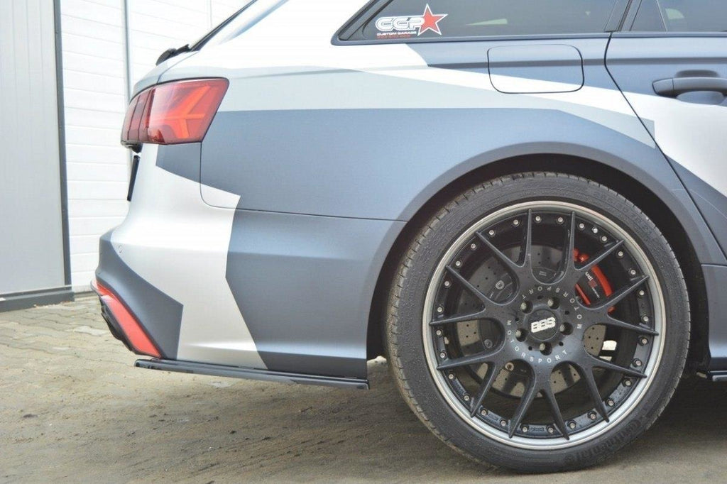 Maxton Design Heck Ansatz Flaps Diffusor passend für Audi RS6 C7 / C7 FL schwarz Hochglanz