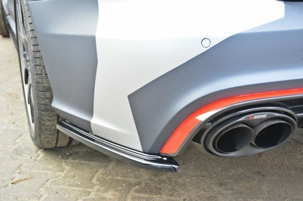 Maxton Design Heck Ansatz Flaps Diffusor passend für Audi RS6 C7 / C7 FL schwarz Hochglanz