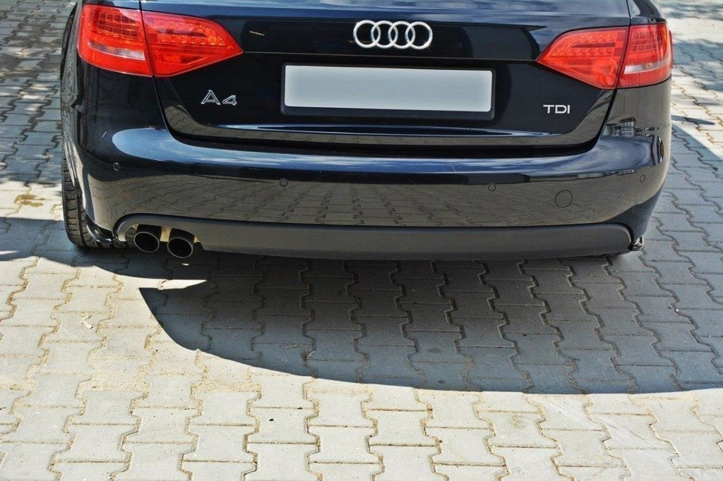 Maxton Design Heck Ansatz Flaps Diffusor passend für Audi A4 B8 schwarz Hochglanz