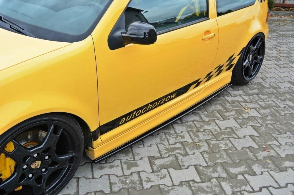 Maxton Design Seitenschweller Ansatz passend für VW GOLF 4 R32 schwarz Hochglanz