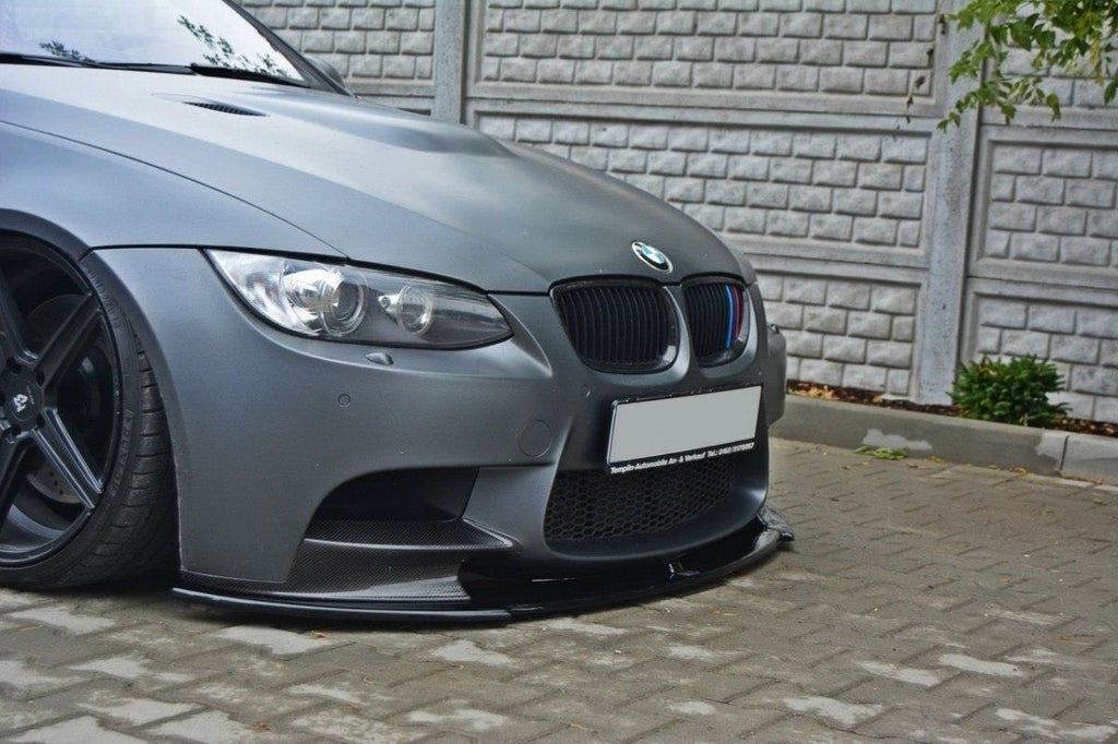 Maxton Design Front Ansatz passend für BMW M3 E92 / E93 vor Facelift schwarz Hochglanz