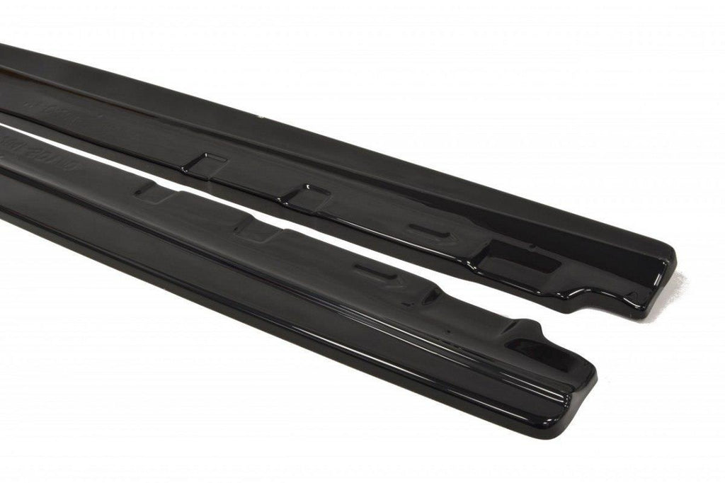 Maxton Design Seitenschweller Ansatz passend für MERCEDES C-KLASSE W204 Facelift schwarz Hochglanz