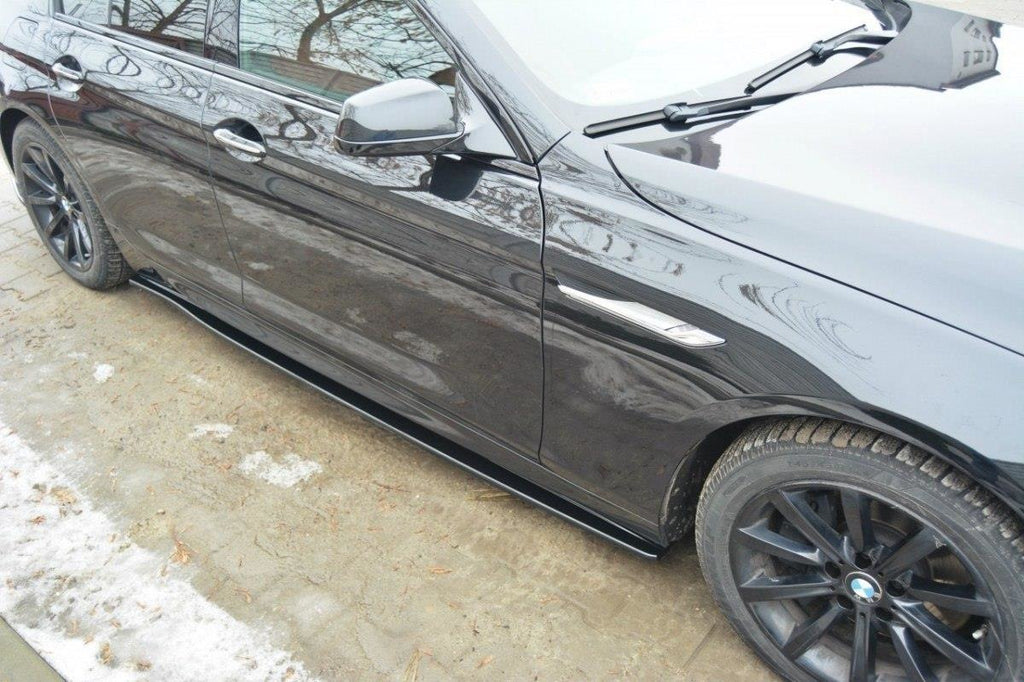Maxton Design Seitenschweller Ansatz passend für BMW 6er Gran Coupe M Paket schwarz Hochglanz