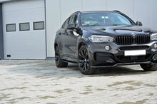Laden Sie das Bild in den Galerie-Viewer, Maxton Design Seitenschweller Ansatz passend für BMW X6 F16 M Paket schwarz Hochglanz