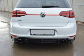 Maxton Design Heck Ansatz Flaps Diffusor passend für VW GOLF 7 GTI schwarz Hochglanz