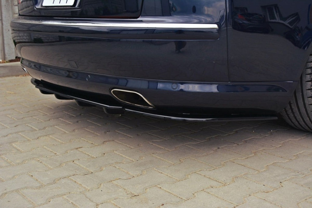 Maxton Design Mittlerer Diffusor Heck Ansatz passend für Audi A8 W12 D3 DTM LOOK schwarz Hochglanz