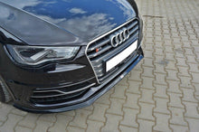 Laden Sie das Bild in den Galerie-Viewer, Maxton Design Front Ansatz passend für Audi S3 / A3 S-Line 8v Hatchback / Sportback schwarz Hochglanz
