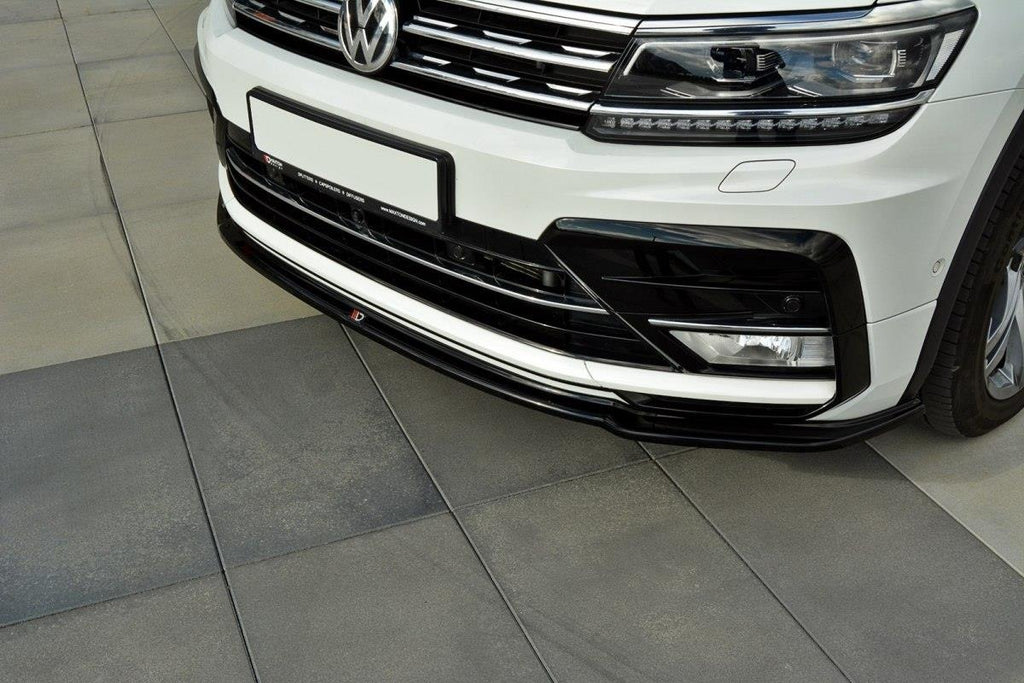 Spoiler CAP Für Volkswagen Tiguan R / R-Line Mk2 Facelift Schwarz