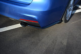 Maxton Design Heck Ansatz Flaps Diffusor passend für BMW 3er F30 PHASE-II SEDAN M-SPORT schwarz Hochglanz
