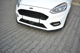 Maxton Design Front Ansatz passend für V.1 Ford Fiesta Mk8 ST / ST-Line schwarz Hochglanz