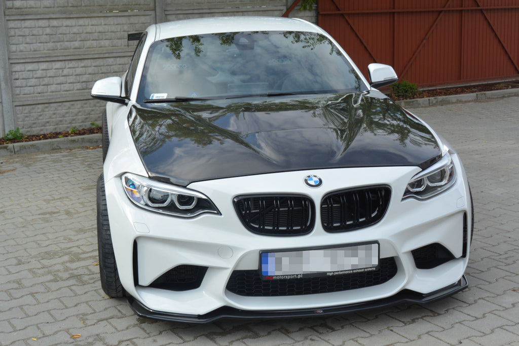 Maxton Design Front Ansatz passend für BMW M2 (F87) COUPE schwarz Hochglanz