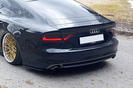 Maxton Design Heck Ansatz Flaps Diffusor passend für Audi A7 Mk1 S-Line schwarz Hochglanz