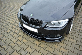Maxton Design Front Ansatz passend für V.2 BMW 3er E92 M Paket FACELIFT schwarz Hochglanz
