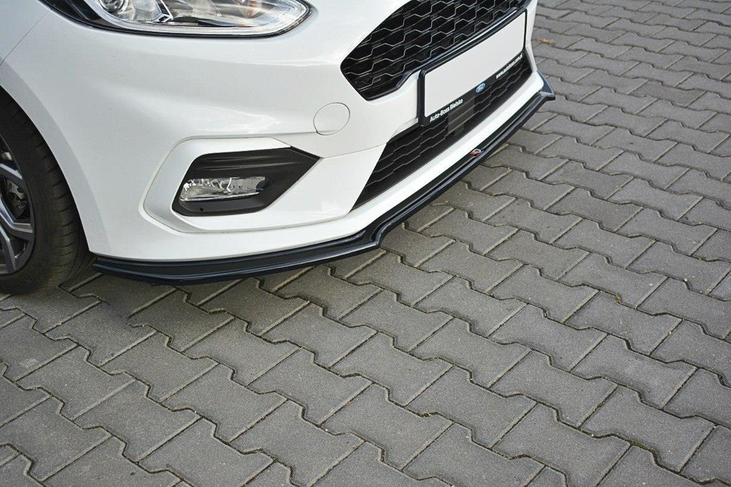Maxton Design Front Ansatz passend für V.1 Ford Fiesta Mk8 ST / ST-Line schwarz Hochglanz