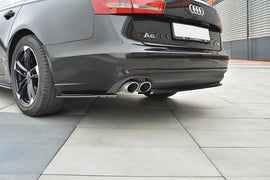 Maxton Design Heck Ansatz Flaps Diffusor passend für Audi A6 C7 Avant schwarz Hochglanz