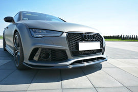 Maxton Design Front Ansatz passend für V.2 Audi RS7 Facelift schwarz Hochglanz