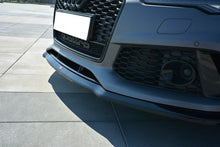 Laden Sie das Bild in den Galerie-Viewer, Maxton Design Front Ansatz passend für V.2 Audi RS7 Facelift schwarz Hochglanz
