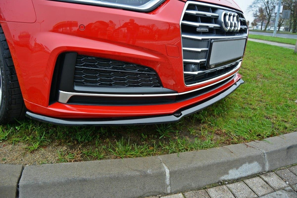 Maxton Design Front Ansatz passend für V.2 Audi A5 F5 S-Line schwarz Hochglanz