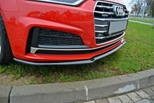 Laden Sie das Bild in den Galerie-Viewer, Maxton Design Front Ansatz passend für V.2 Audi A5 F5 S-Line schwarz Hochglanz