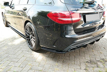 Laden Sie das Bild in den Galerie-Viewer, Maxton Design Heck Ansatz Flaps Diffusor passend für Mercedes C-Klasse S205 63 AMG Kombi schwarz Hochglanz
