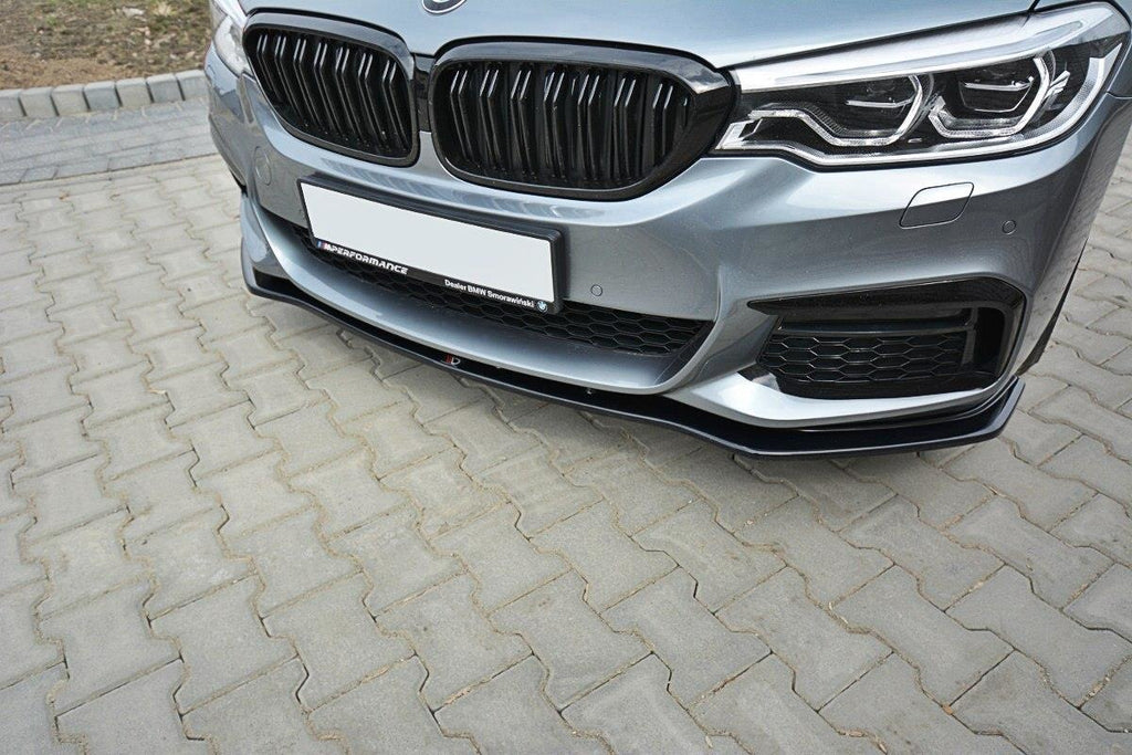 Maxton Design Front Ansatz passend für V.1 BMW 5er G30/ G31 M-Paket schwarz Hochglanz