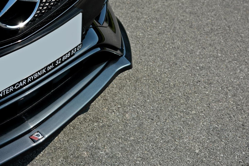 Maxton Design Front Ansatz passend für V.1 Mercedes A W176 AMG Facelift schwarz Hochglanz