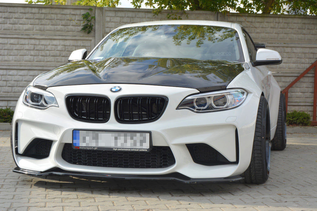 Maxton Design Front Ansatz passend für BMW M2 (F87) COUPE schwarz Hochglanz