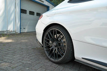 Laden Sie das Bild in den Galerie-Viewer, Maxton Design Heck Ansatz Flaps Diffusor passend für Mercedes C-Klasse C205 63 AMG Coupe schwarz Hochglanz