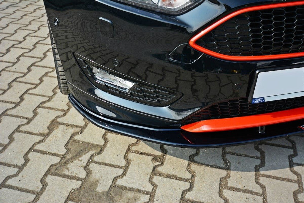 Maxton Design Front Ansatz passend für V.1 Ford Focus ST-Line Mk3 FL schwarz Hochglanz