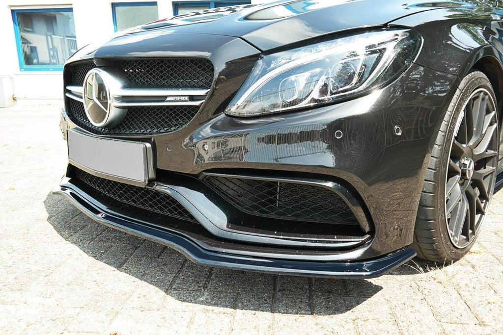 Maxton Design Front Ansatz passend für V.1 Mercedes C-Klasse S205 63 AMG Kombi schwarz Hochglanz